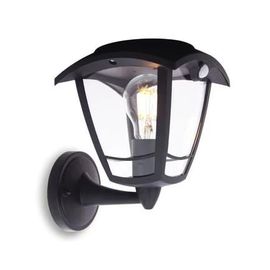 Xanlite - Applique Murale Solaire Rétro Led Ip44, 400 Lumens, Détecteur De Mouvement, Avec Ampoule, Noir - So2011ar