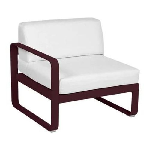 Fermob - Fauteuil Bellevie Module Gauche - B9 Cerise Noire - Blanc Grisé - Rouge