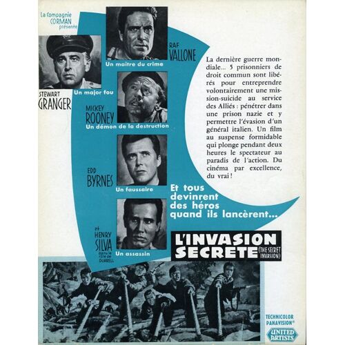 L'invasion Secrète, Synopsis, Roger Corma, Stewart Granger, Raf Vallone, Mickey Rooney, Henry Silva