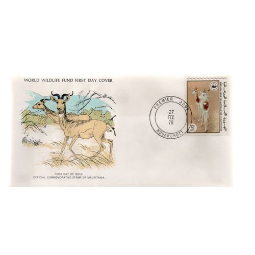 Mauritanie Timbres Animaux : Antilopes 1978 Wwf