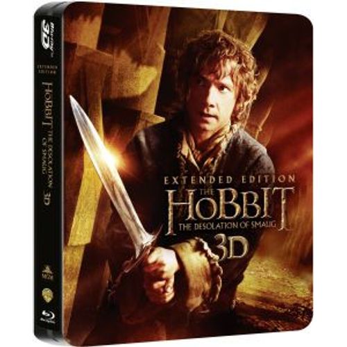 Le Hobbit : La Désolation De Smaug - Version Longue - Steelbook Édition Anglaise (5 Disques: Blu-Ray + 3d + Copie Digitale)