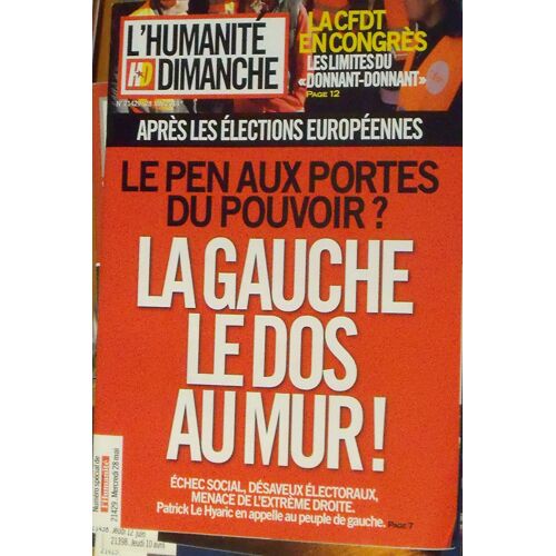 L'humanité Dimanche 414 Le Pen Aux Portes Du Pouvoir?