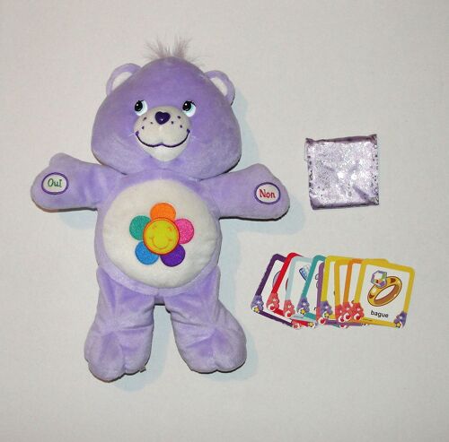 Bisounours Mauve Violet Peluche Interactive Sonore Question Reponse Jemini