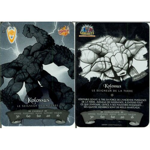 Gormiti Carte Métal Kolossus Holo N° 80