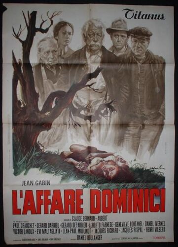 Jean Gabin - L'affaire Dominici - Affiche De Cinéma Originale Italienne - 140x100 Cm - Claude Bernard-Aubert - Film 1973 - Jean Gabin ; Jeanne Allard ; Paul Crauchet, Gerard Depardieu 