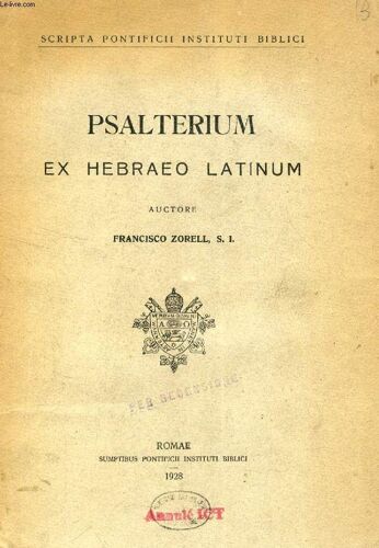 Psalterium Ex Hebraeo Latinum