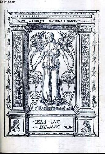 Catalogue N°3 De La Librairie Jean Luc Devaux.