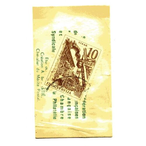 Timbre De  Yougoslavie  ( Timbre Et Pochette DOrigine) Dans Pochette Publicitaire Des Années 60 "Café San Rivo" 