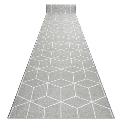100x300 Cm Tapis De Couloir Antidérapant Cube La Gomme Gris 100 Cm