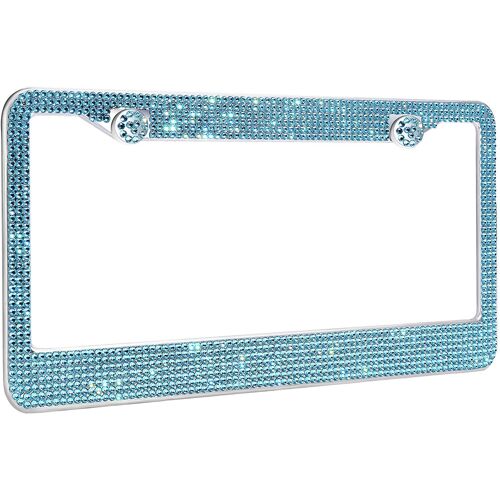 Cadre De Plaque D'immatriculation À Paillettes (Bleu) Cadre De Plaque D'immatriculation En Strass Cadre De Plaque D'immatriculation À Paillettes Cadre De Plaque D'immatriculation En Diamant Cadre De P
