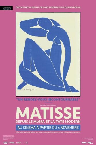 Matisse Depuis Le Moma Et La Tate Modern- Véritable Affiche De Cinéma Pliée - Format 40x60 Cm -Exposition Au Cinéma Filmé Par Phil Grabsky - 2014
