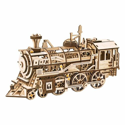 Puzzle De Locomotive À Vapeur Mécanique En Bois Robotime 3d