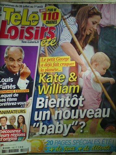 Télé Loisirs 1482 " Louis De Funés, Sondage Exclusif "