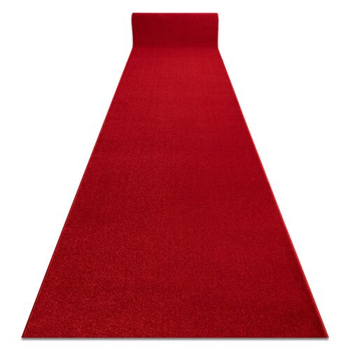 60x220 Cm Tapis De Couloir Karmel Plaine Carmin / Rouge 60 Cm