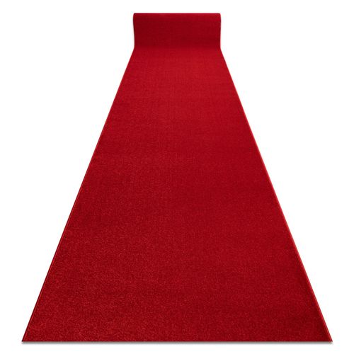 60x200 Cm Tapis De Couloir Karmel Plaine Carmin / Rouge 60 Cm