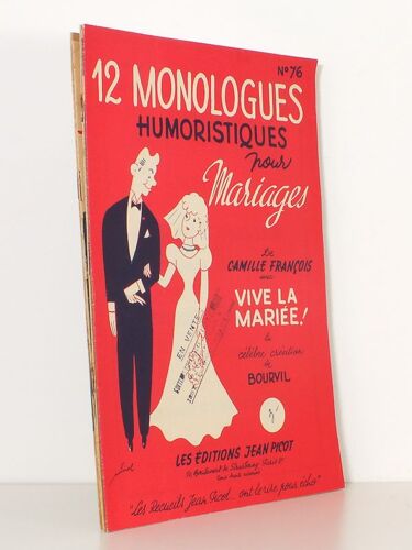 [ Lot De 6 Recueils De Monologues, Éd. Jean Picot ] N° 7 Recueil De 15 Monologues Pour Fiancailles, Mariages, Baptême ; N° 76 12 Monologues Humoristi