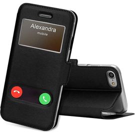 Fyy Etui Coque Iphone 7/8, Coque Iphone Se 2022/2020, Housse Magnetique Smart View Avec Fen¿ºtre D¡¯Ouverture Pour Apple Iphone Se 2022/2020/Iphone 8/Iphone 7 4.7"" Noir