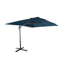 Parasol Déporté Rectangulaire 3x4 M - Wimereux - Bleu Canard- Parasol Excentré Inclinable Dans 6