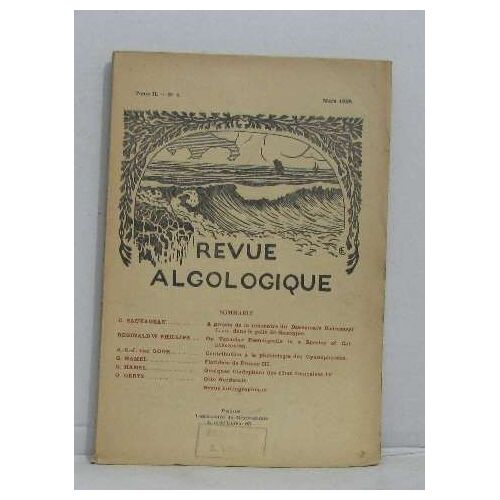 Revue Algologique Tome Ii.  -N°1mars 1925
