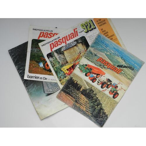 5 Brochures Publicitaires Motoculteurs - Tracteurs Pasquali ( 1981 )