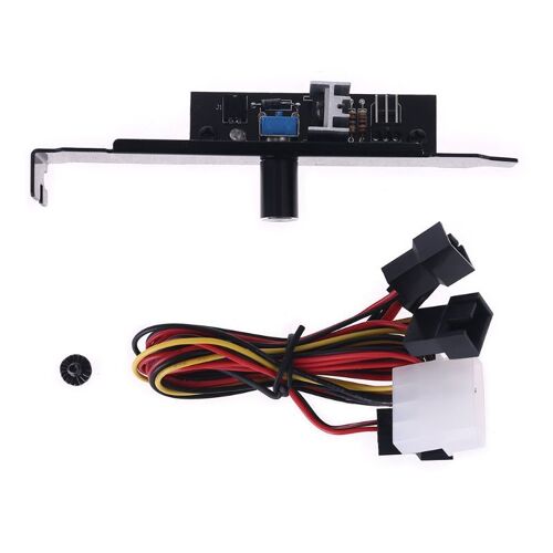 Contrôleur de vitesse de ventilateur de refroidissement à 3 canaux, 1 bouton, pour boîtier Cpu, Hdd, Vga, Pwm, support de ventilateur Pci, alimentation par ventilateur 12V