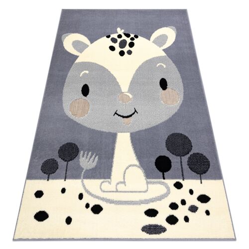 160x220 Cm Tapis Bcf Flash Fox 3995 - Renard Gris