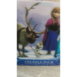 3 Puzzles Pach Super 3 D Frozen La Reine Des Neiges Ed Cardinal