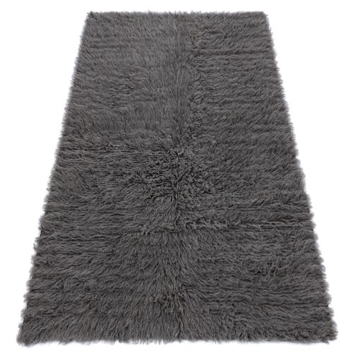 200x300 Cm Flokati En Laine - Couvre-Lit, Plaid Gris