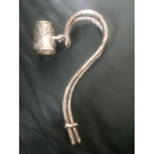 Porte Bouteille Serveur Articule En Métal Argenté