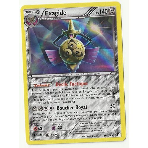 Carte Pokemon Francaise Holographique Serie Xy Exagide 140pv 86/146