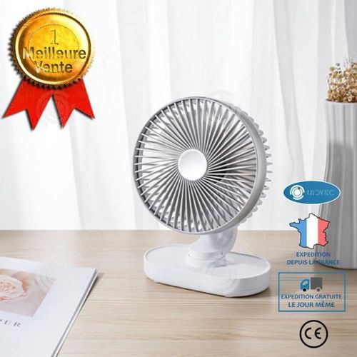 INN® Ventilateur électrique de bureau Cycle silencieux Ventilateur électrique à angle réglable Tête secouante USB petit bureau de ch