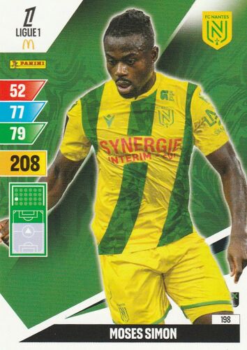 Carte Foot Panini Adrenalyn Xl - N° 198 - Foot 2024 / 2025 - Moses Simon - Nantes