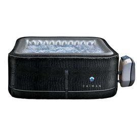 Pack Spa gonflable Netspa carré Caiman 4 Places 168x168x70cm Similicuir 3 fonctions Chauffage, Filtration, Massage Vol 700L