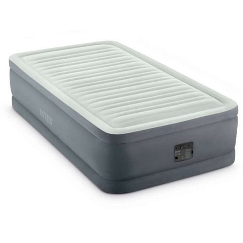 Matelas Gonflable - Intex Premaire I -1 Personne - 99x191x46 Cm (Bxlxh) - Gris - Avec Motopompe Intégrée