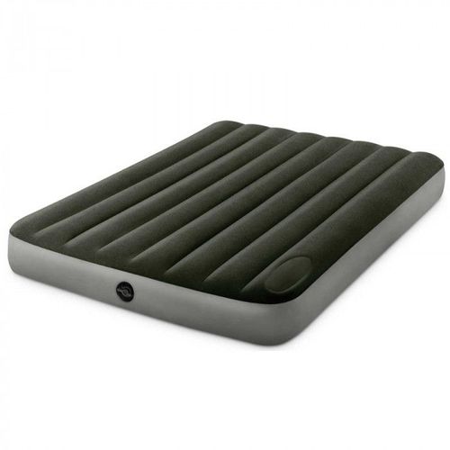 Matelas gonflable - Intex Downy - Lit français - 137x191x25 cm (LxLxH) - Vert - Avec pompe à pied intégrée