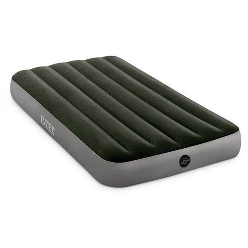 Matelas Gonflable Intex Downy Prestige 1 Personne + Gonfleur À Piles