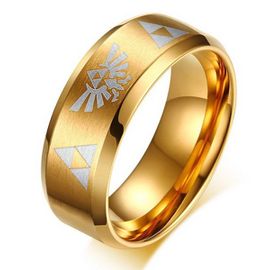 Bague Zelda Anneau Tri Force Link Bijoux Doré Repliksword