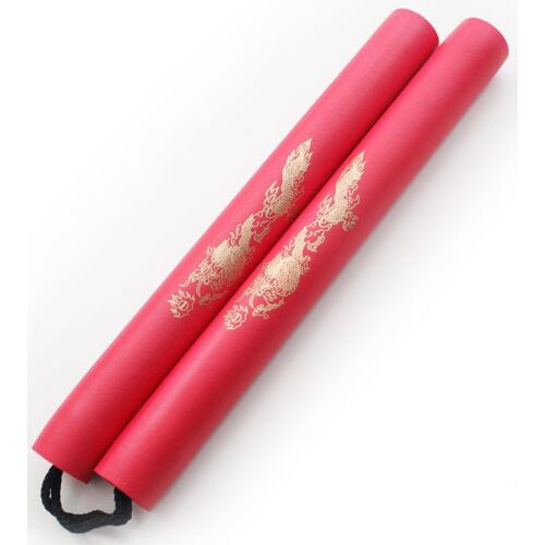 Nunchaku Dragon Mousse Rouge Entrainement Arts Martiaux Repliksword