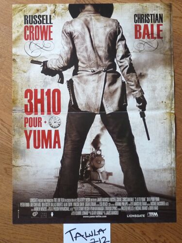 3 H 10 Pour Yuma De James Mangold Avec Russell Crowe, Christian Bale - Affiche Originale De Cinéma 40 X 60 Cm