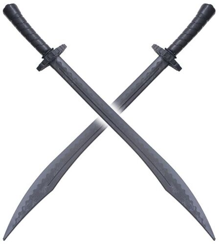Lot 2 Sabres Polypropylene Epee Noire Entrainement E474-PPX2 Repliksword
