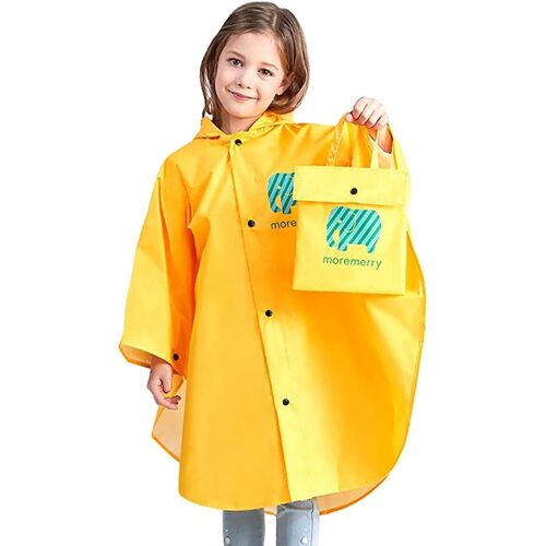Enfants Pluie Poncho Dessin Animé Imperméable Veste Léger Cartable Imperméable À Capuche Manteau De Pluie Enfant Bébé Garçons Filles Cape De Pluie (5-7t)