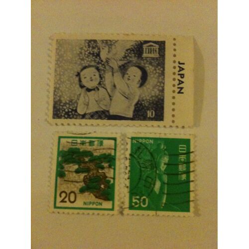 Lot De 3 Timbres Divers Japon