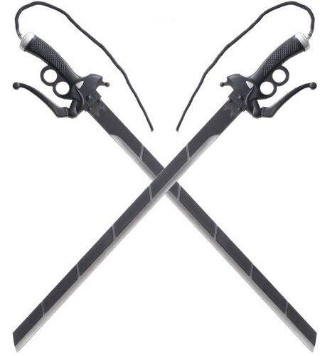 2X Epees Attaque des Titans Epee Mousse Latex Eren Jager Shingeki no Kyojin Repliksword