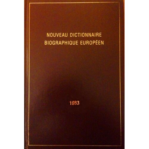 Nouveau Dictionnaire Biographique Europeen