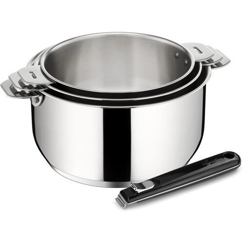 Batterie De Cuisine Lagostina Salvaspazio 4pcs Casseroles 16/18/20cm