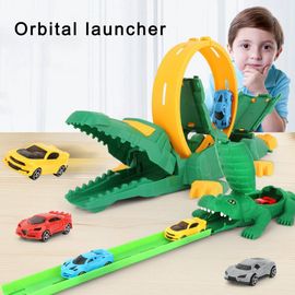 Jouet Crocodile De Course En Boucle Pour Enfants, Puzzle Rotatif À 360 Degrés, Lanceur De Piste, Modèle De Cadeaux De Noël