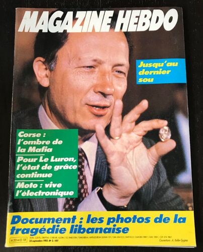 Magazine Hebdo N° 2 Du 23/09/1983 - Corse - L'ombre De La Mafia - Pour Le Luron - L'etat De Grace Continue - Moto - Vive