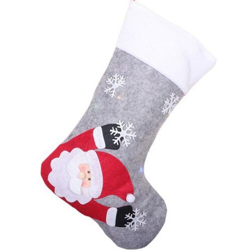 Chaussettes de noël illuminées par Led, bonhomme de neige, père noël, ours, impression de bonbons, sac cadeau de noël, cheminée, décoration d'arbre de noël