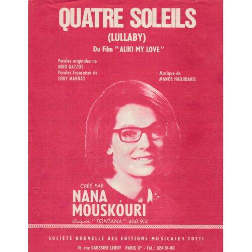 Nana Mouskouri "Quatre Soleils"