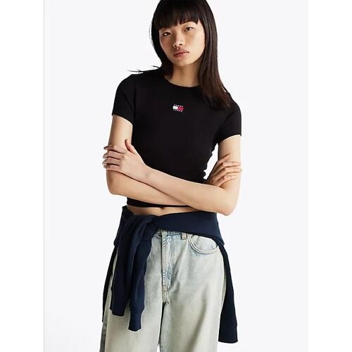 T-Shirt Ajusté Tommy Badge Côtelé
